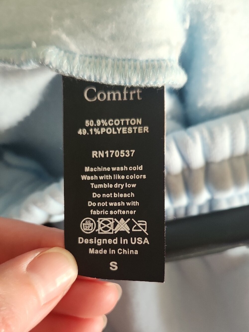 Comfrt Pastel Edition Baby Blue Jogger Pants - Picture 3 of 10